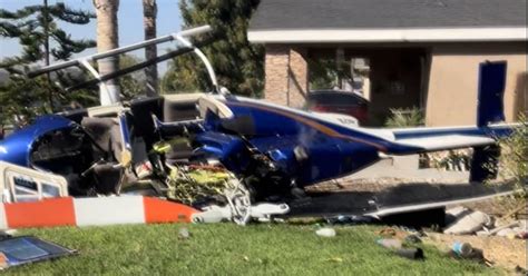 helicopter crash california yard